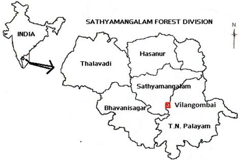 Sathyamangalam Forest Map