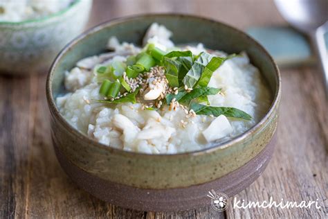 DakJuk (Korean Chicken Rice Porridge) - Regular and Instant Pot | Kimchimari