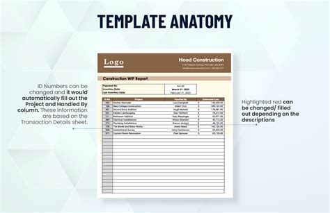 Construction WIP Report Template in Excel, Google Sheets - Download | Template.net