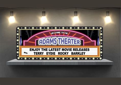 Custom Home Theater Sign | Movie Marquee Sign | Fun Sign Factory