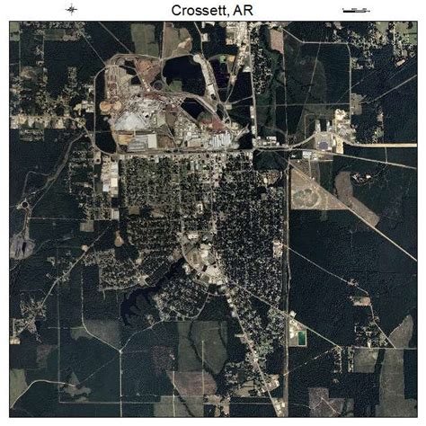 Aerial Photography Map of Crossett, AR Arkansas