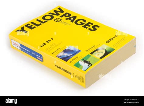 Yellow pages phone book hi-res stock photography and images - Alamy