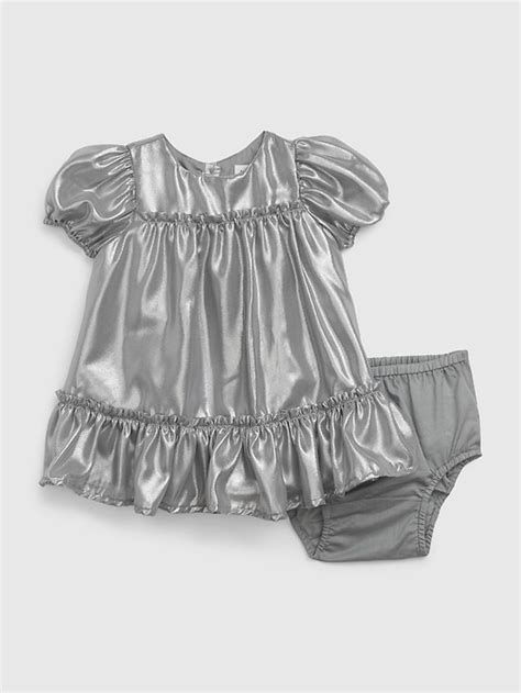 Baby Metallic Satin Dress | Gap