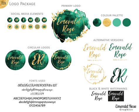 Green and Gold Logo Website Logo Business Logo Watercolour | Etsy