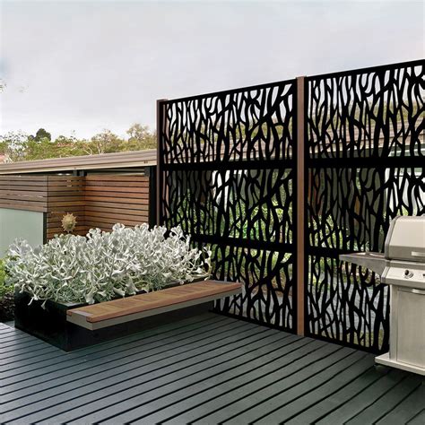 Barrette Outdoor Living Decorative Screen Panel, 2 ft. x 4 ft., Sprig Black, 73004791 | Diseño ...