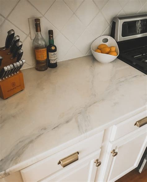 DIY Marble Countertops | Cover Old Granite or Laminate Counters | BreeAtLast.com | Diy kitchen ...