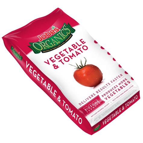 Jobe’s Organics 16 lb. Organic Vegetable and Tomato Plant Food Fertilizer with Biozome, OMRI ...