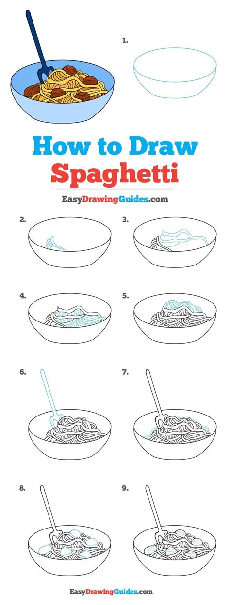 How to Draw Spaghetti - Really Easy Drawing Tutorial