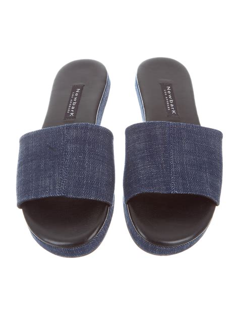 NewbarK Denim Slide Sandals - Shoes - NEW21114 | The RealReal