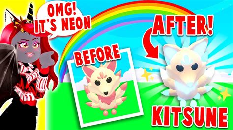 Turning Our NEW LEGENDARY KITSUNE NEON In Adopt Me! (Roblox) - YouTube