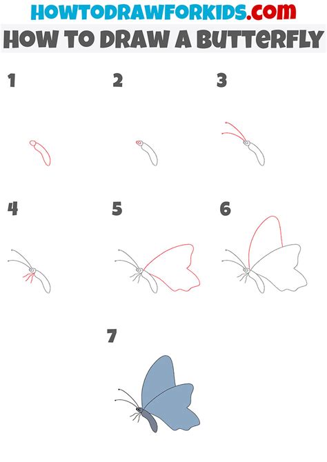 How to Draw a Butterfly Step by Step - Drawing Tutorial For Kids