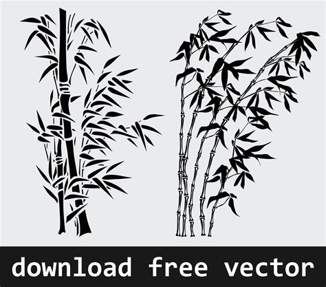 2 bamboo silhouette vector free 23507208 Vector Art at Vecteezy