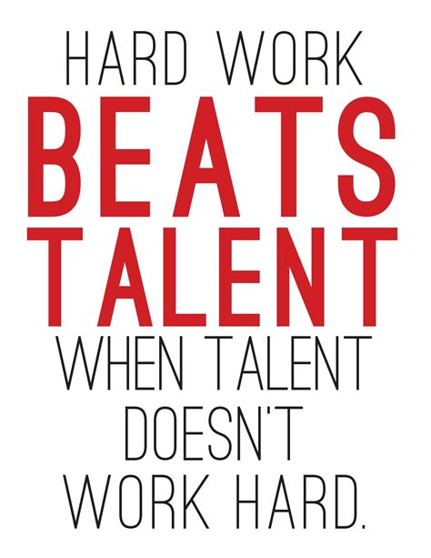 hard work beats talent when talent doesn't work hard. | Hard work beats ...