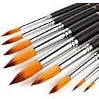 Amazon.com: ARTDINGD Artist Round Painting Brushes Set, 13 Pcs Professional Nylon Hair Wood Long ...