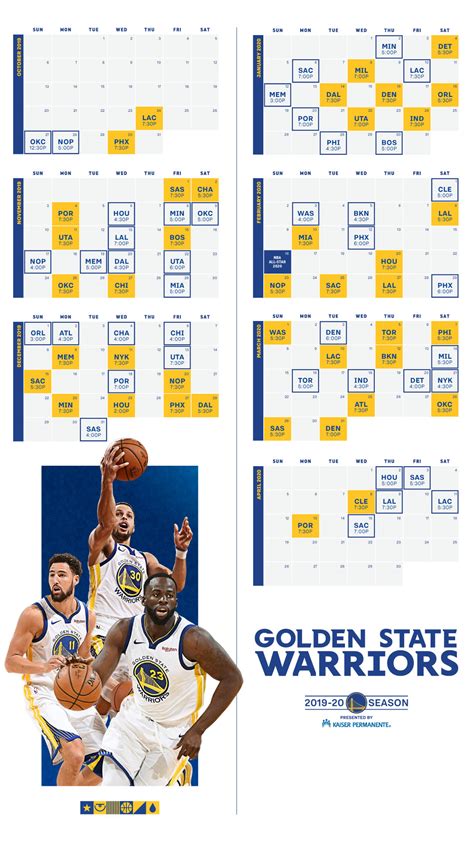 Warriors Schedule Printable - Printable Word Searches