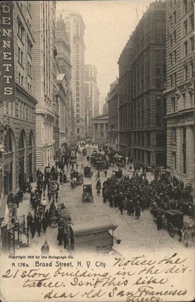 Broad Street New York City, NY Postcard