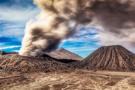 Mount Bromo volcano eruption