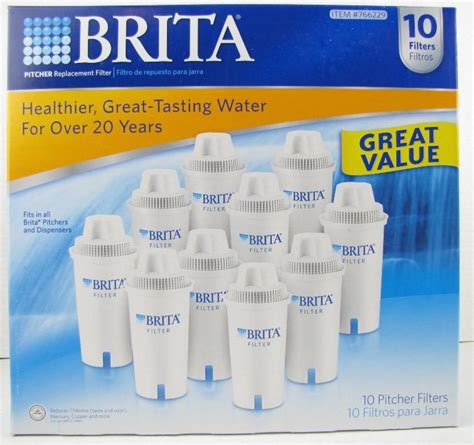 Brita Water Pitcher Replacement Filter 10 Pack