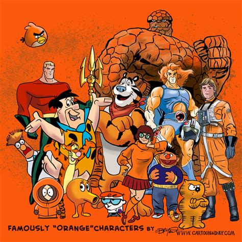 Famously Orange Characters Cartoon