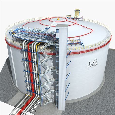 Lng storage tank 3D model - TurboSquid 1431093