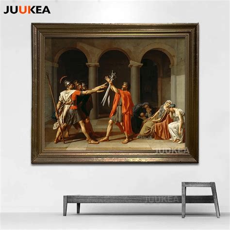 Oath of the Horatii Arts reproduction Jacques Louis David Canvas Print ...