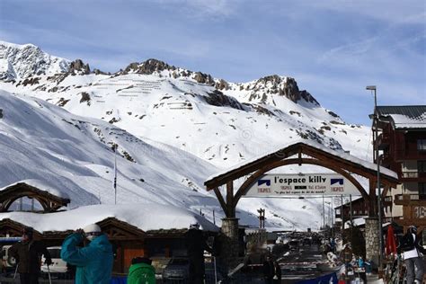 Tignes / Val Claret Ski-Resort Stock Photo - Image of resort, mountains ...