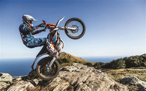 Download wallpapers KTM Freeride E-XC Enduro, offroad, 4k, jump, 2018 ...