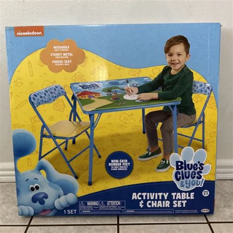 BLUES CLUES FOLDING Children's Table & Chair Set, Kid Chairs w/ Rubber Feet $77.00 - PicClick