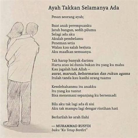 ayah takkan selamanya ada (Muhammad Rusydi) | Ayah, Ayah di surga, Kata-kata