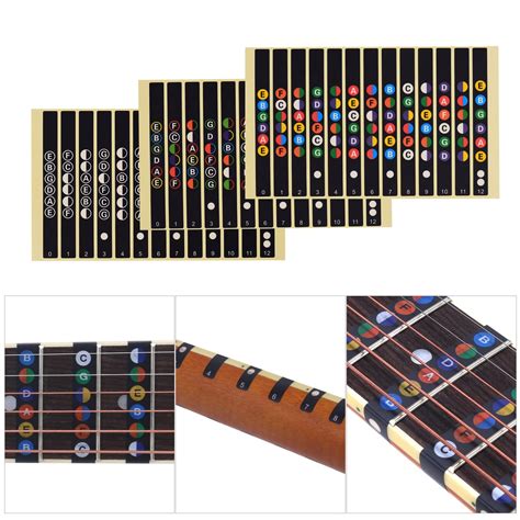 Guitar Fretboard Note Stickers Note Decals Beginner Learner Practicing ...