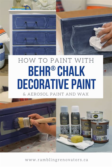 Rambling Renovators: How To Paint Furniture with BEHR® Chalk Decorative Paint | Chalk paint ...