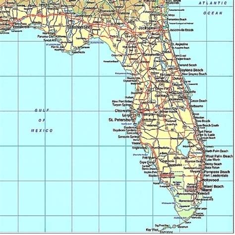 Florida | Places I Want To Visit | Map Of Florida Gulf, Map Of - Map Of Florida Coast Beaches ...