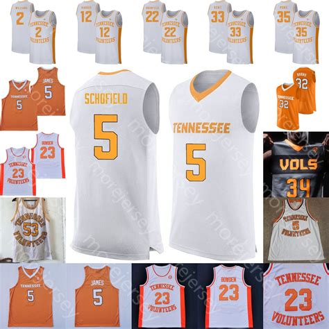 Tennessee Volunteers Basketball Jersey NCAA College Tyreke Key Zakai ...