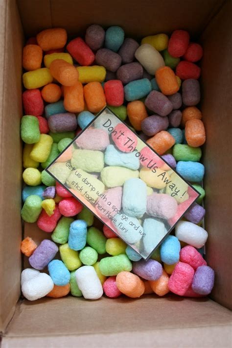 rainbow+peanuts1.JPG (image) | Packing peanuts crafts, Dollar tree diy crafts, Crafts for kids