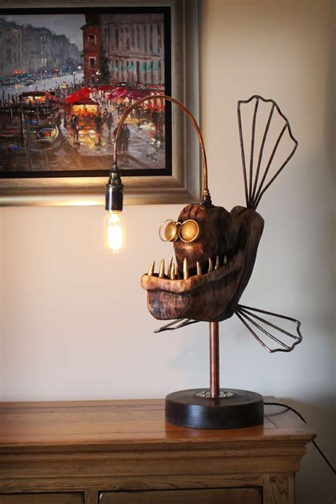 NIk Burns Sculptor | Angler fish Lamps | Lamparas artesanales, Decoración de unas, Lámparas caseras