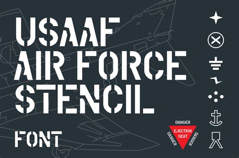 USAAF Air Force Stencil Font | Stunning Sans Serif Fonts ~ Creative Market