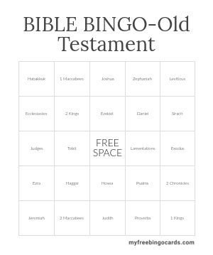 BIBLE BINGO-Old Testament