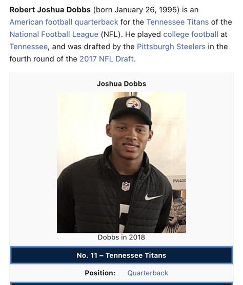 Tennessee Titans quarterback, Joshua Dobbs, graduated from the ...