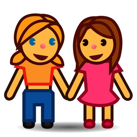 Two Women Holding Hands | ID#: 12352 | Emoji.co.uk