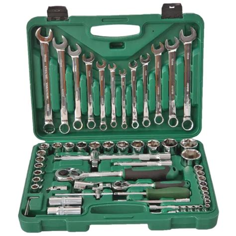 Dropship 61-Piece Mechanics Tool Set, 1/2" & 1/4" Socket Tool Set ...