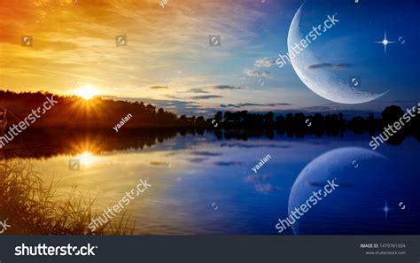 18,786 Moon reflection on lake Images, Stock Photos & Vectors ...