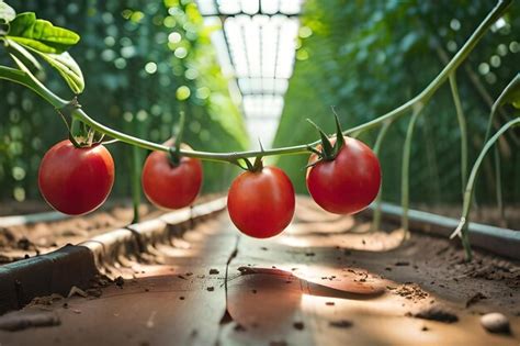 Premium Photo | Tomatoes growing on a vine