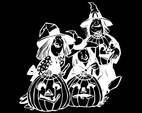 White Pumpkins And Witches Free Stock Photo - Public Domain Pictures
