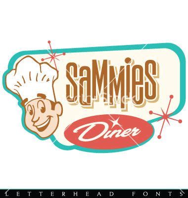 Free Vector | Retro diner logo with chef vector by LetterheadFonts on VectorStock® | Diner logo ...