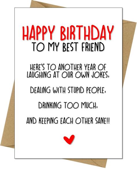 Funny best friend bestie birthday card free postage | Etsy in 2021 ...