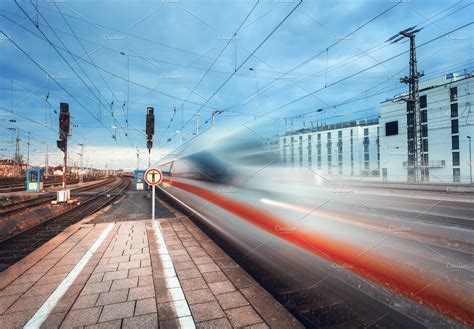 High speed train in germany featuring train, railway, and railroad | Transportation Stock Photos ...