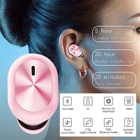 Jrocdr Bluetooth Earbuds Pc Headset with Microphone Head Phones Headset Wireless Earphones ...