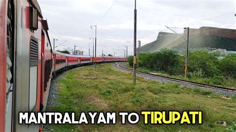 Pune - Kanniyakumari Express Train Journey | Mantralayam to Tirupati # ...