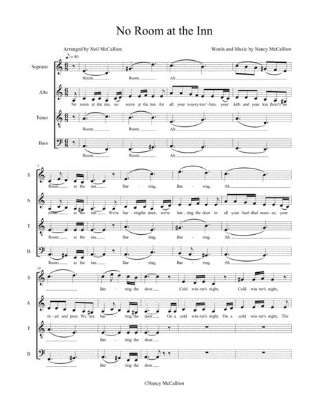 No Room At The Inn By Nancy McCallion - Digital Sheet Music For Set Of Parts - Download & Print ...