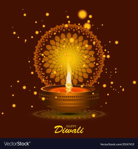 Happy diwali festival holiday background Vector Image